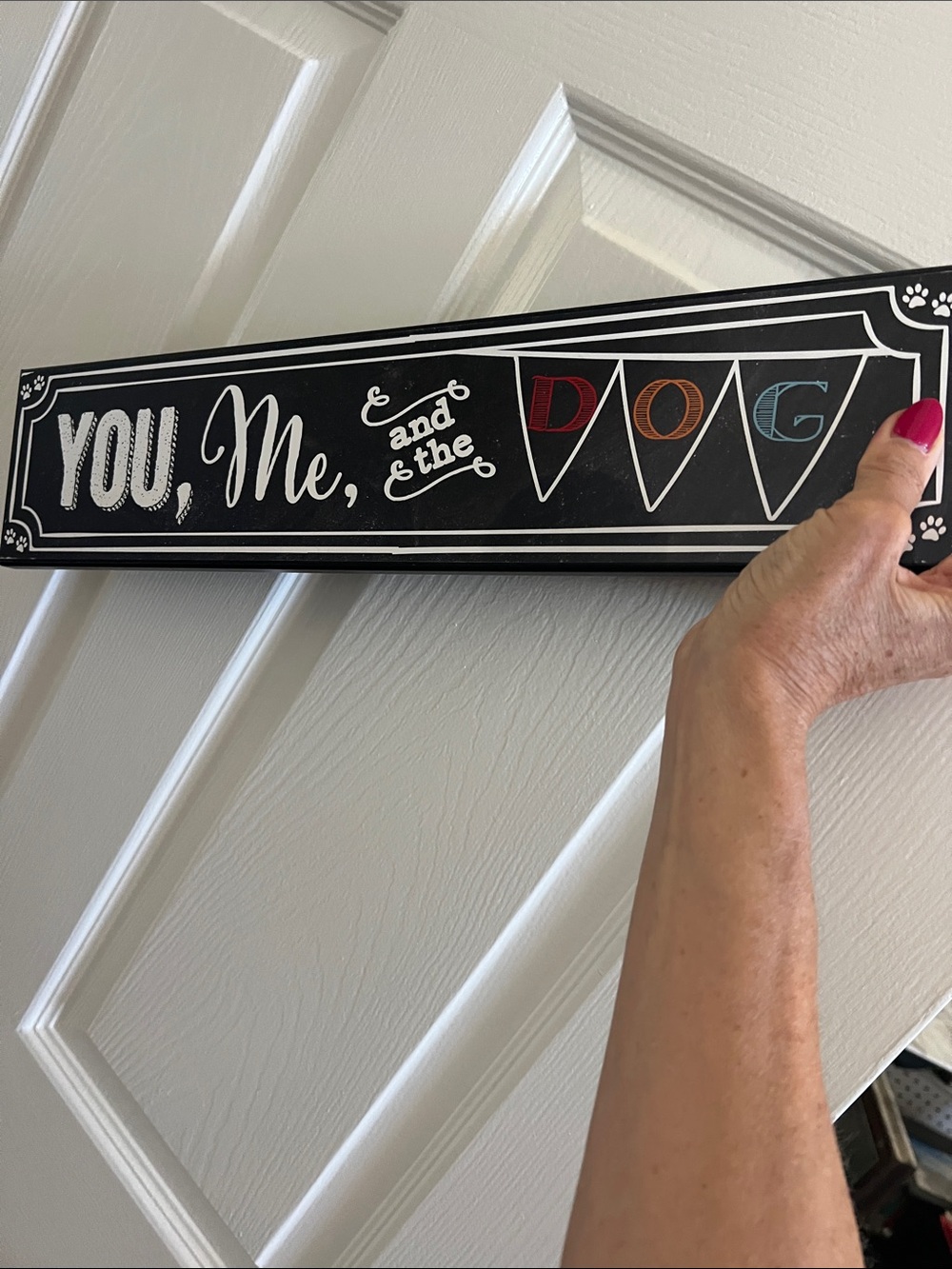 Chalkboard Wall Sign - You, Me & The Dog